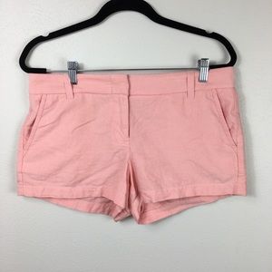 J Crew Pastel Pink Khaki Shorts Size 8